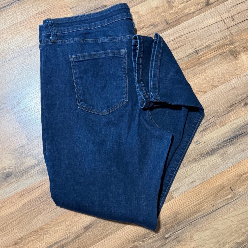 Sonoma Goods for Life Womens Dark Wash Skinny Jeans Blue Size 18W Stretch Denim